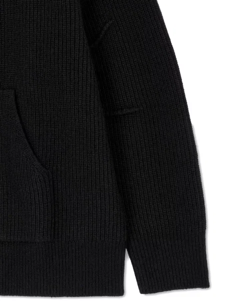 Pulover Studio Tomboy cu glugă negru