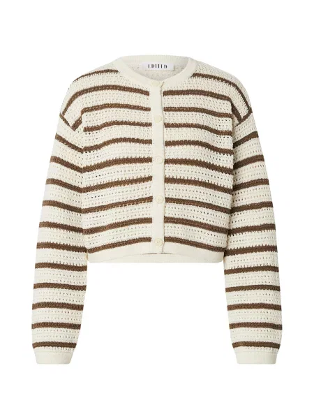 EDITED Geacă tricotată Ida crem maro