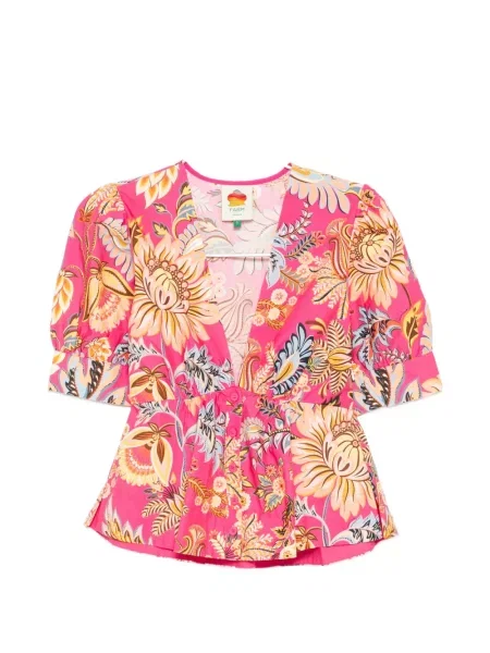 Bluză Farm Rio cu model floral cu imagine roz