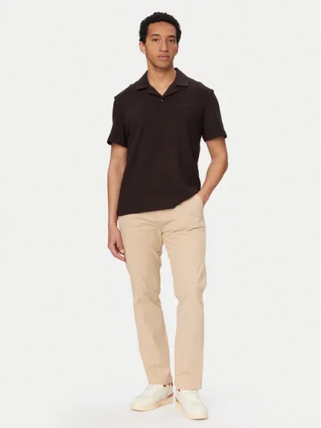 Lacoste Polo Σκούρο καφέ
