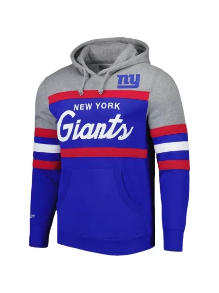 Prugasta majica s kapuljačom Mitchell & Ness plava