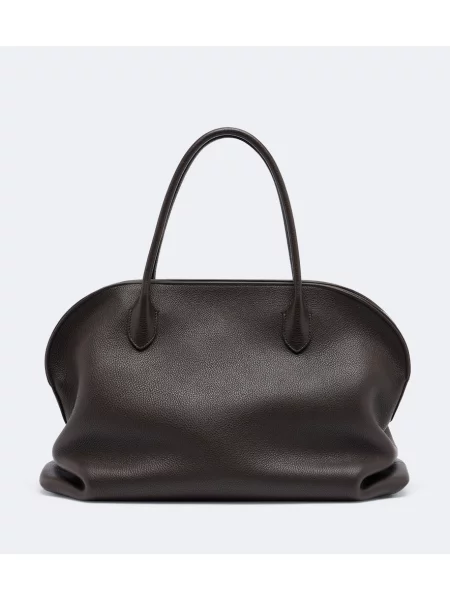 Geantă shopper The Row din piele maro