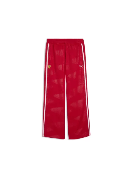 PUMA spodnie dresowe Scuderia Ferrari T7 o kroju oversize Akcesoria S czerwony