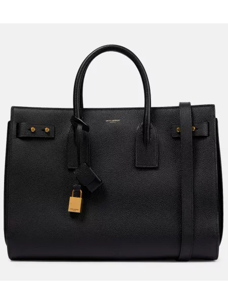 Usnjena torbica Saint Laurent črna