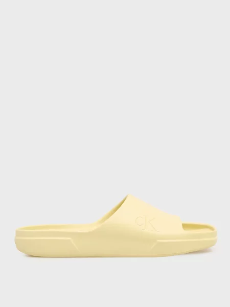 Шльопанці Calvin Klein Jeans чанкі жовті