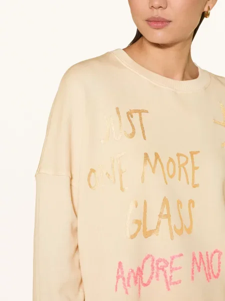 Grace Mikiny Amore S Flitry krémová / zlatá / neonově růžová