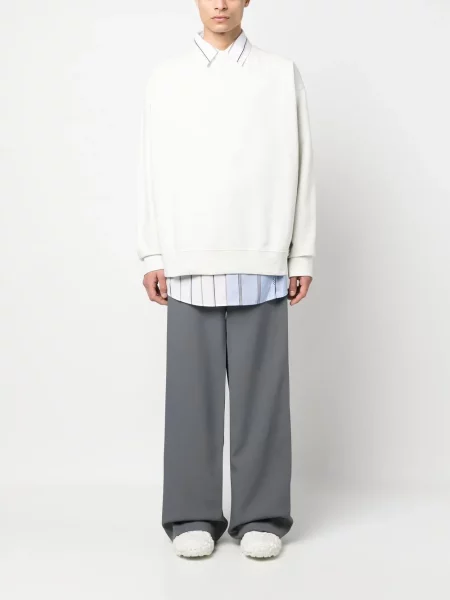 Raštuotas ilgas megztinis Maison Margiela balta