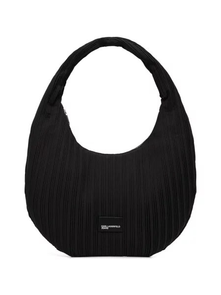 Geantă Karl Lagerfeld Jeans plisată negru