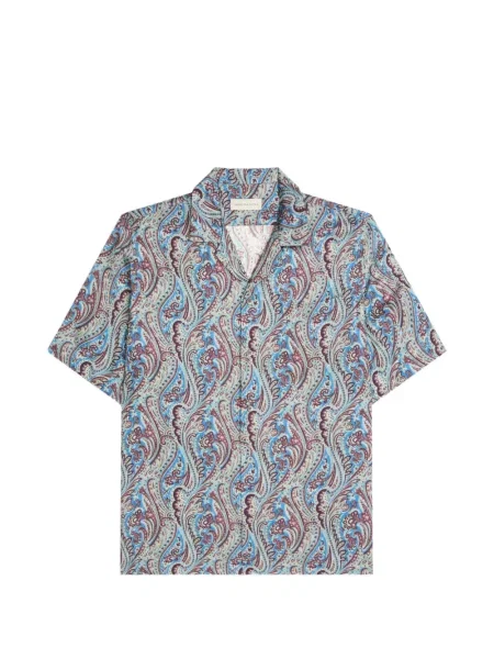 Cămașă Dries Van Noten din jacard albastru