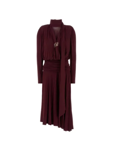 Rochie midi Blumarine cu volane roșu