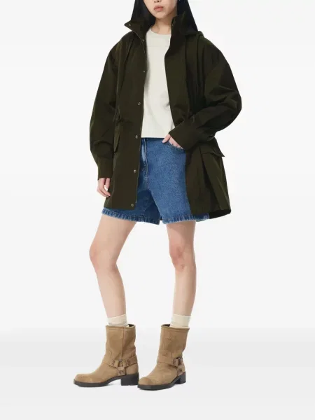 Palton Studio Tomboy cu glugă verde
