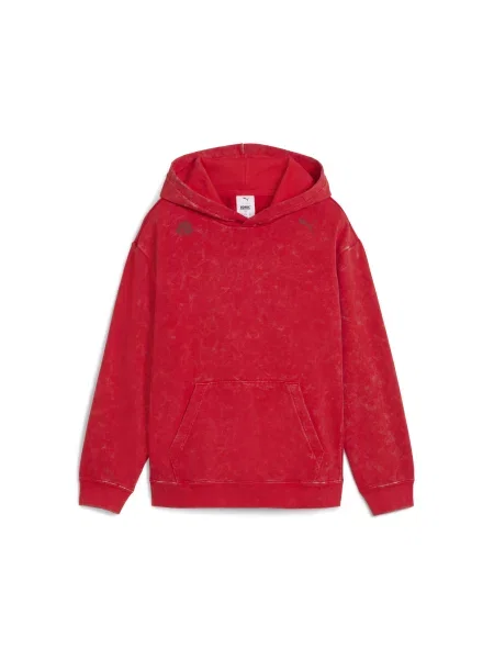 Młodzieżowa bluza z kapturem i grafiką PUMA × SONIC THE HEDGEHOG Akcesoria czerwony