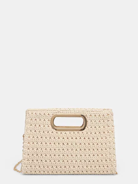 Morgan crossbody kabelka pletená béžová