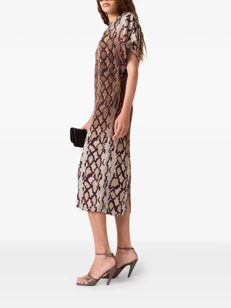 Kostiumas midi suknelė Stella Mccartney iki kelių ruda