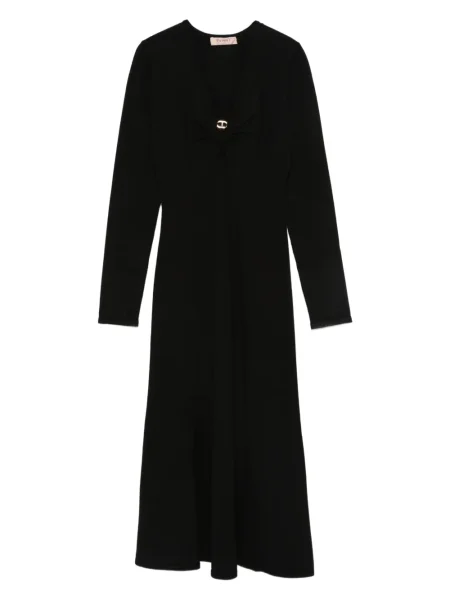 Rochie maxi Twinset până la genunchi de costum negru