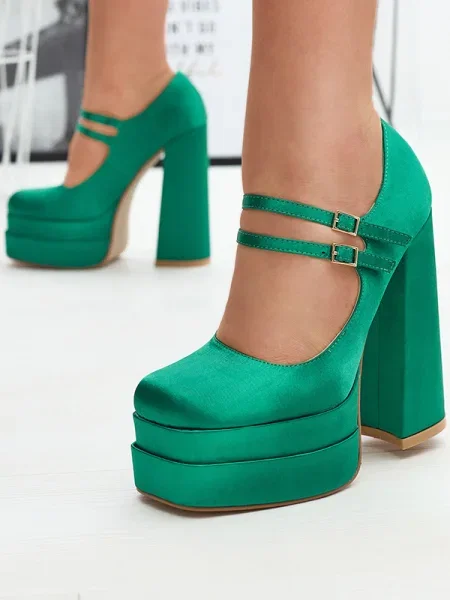 Pantofi cu toc Resti verde