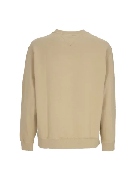 Bluza nierozpinana Tommy Jeans z logo beżowa