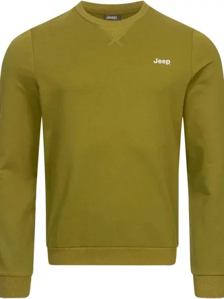 Bluza z okrągłym dekoltem Jeep w kolorze zielonym zielona