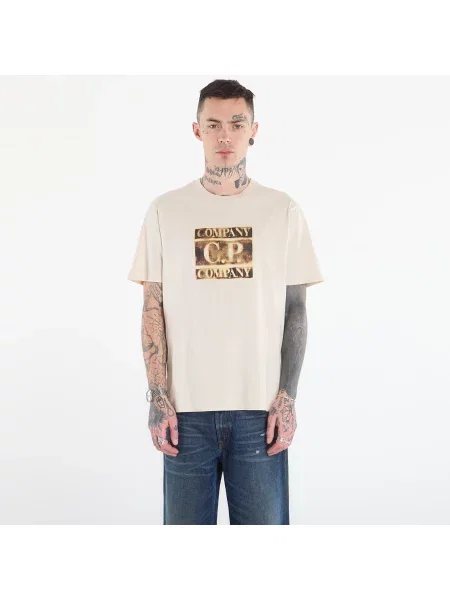 Tricou C.P. Company Short Sleeve Frozen Dew/ White S alb
