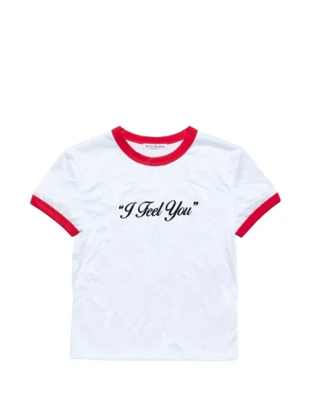 Tricou Acne Studios cu autograf alb