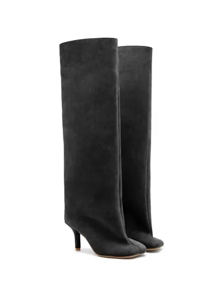 Botine Mm6 Maison Margiela cu vârf pătrat negru