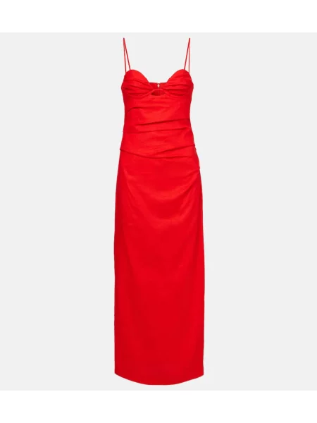Rochie maxi Sir de in de costum roșu