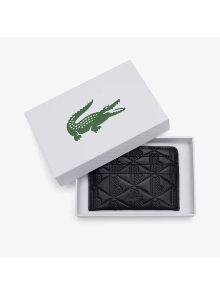 Lacoste Etui Na Karty Maheki Z Monogramem czarne