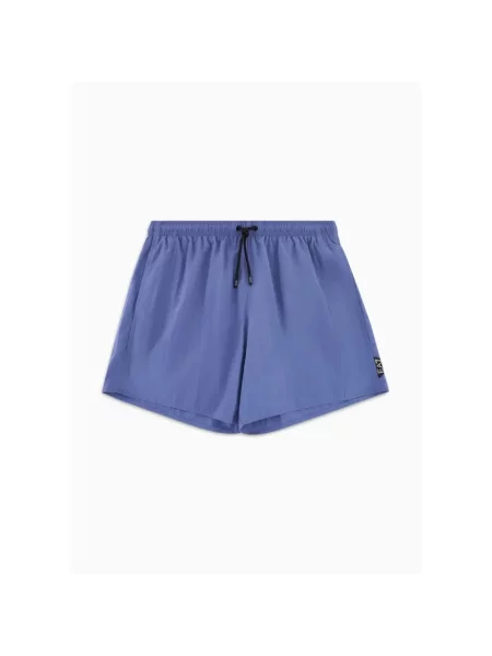 Slip de baie Ea7 Emporio Armani cu autograf cu cordon albastru