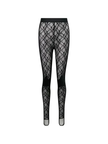 Dresuri Pushbutton cu model floral din dantelă negru