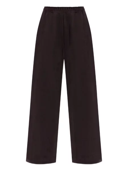 Pantaloni Lacoste cu broderie maro