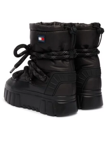 Škornji za sneg Tommy Jeans Tjw Platform Nylon Snowboot Wl črna