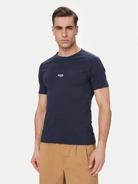 BOSS BLACK Tricou RN albastru