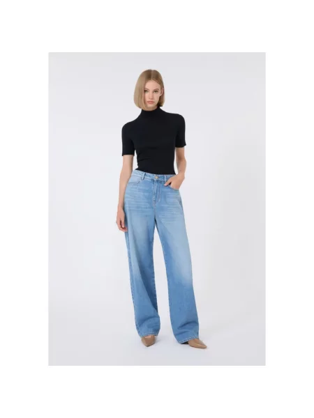 Sweter z golfem Max Mara Studio wełniany czarny