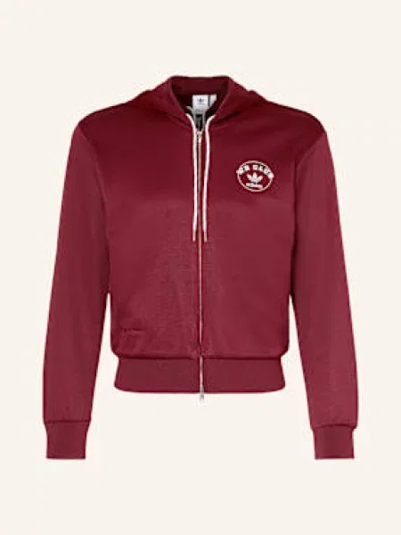 Adidas Originals bluza x Wales Bonner Track Track z kapturem gładka czerwony