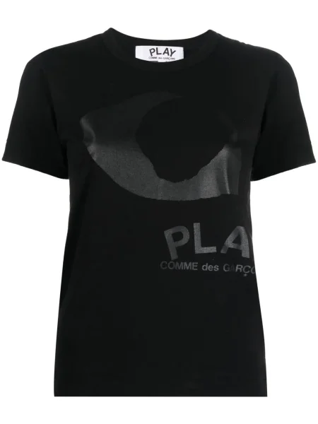 Tricou Comme Des Garcons Play cu imagine negru