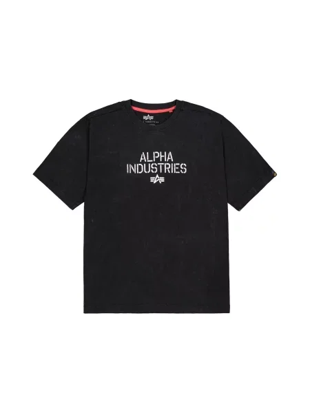 ALPHA INDUSTRIES Tričko černá bílá
