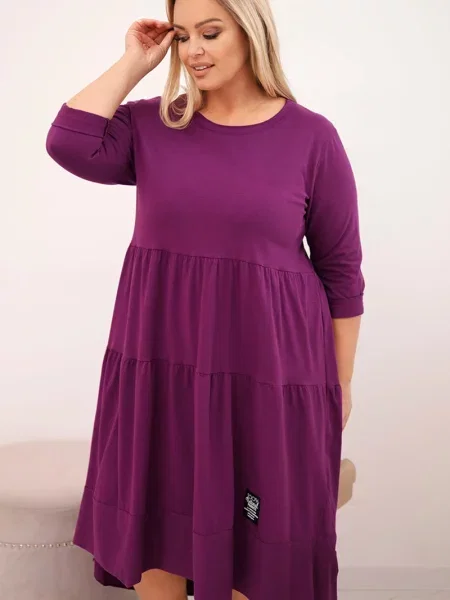 Rochie Kesi Włoski cu volane mari violet