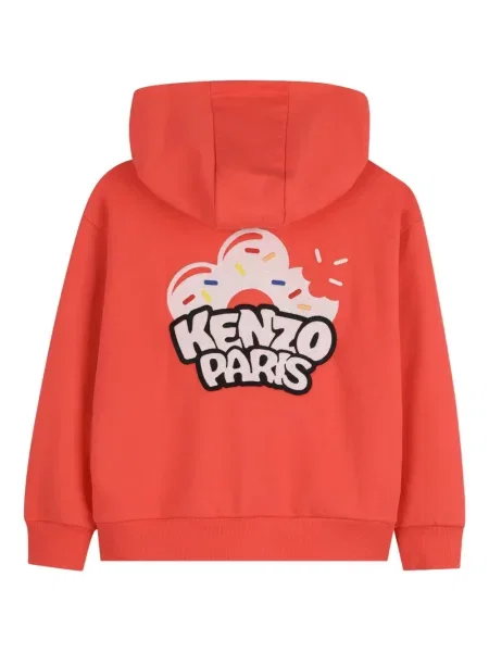 Dětska mikina s kapucí Kenzo červená