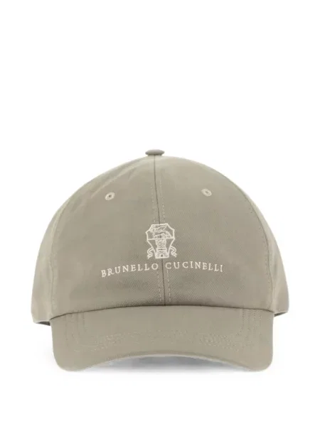 Șapcă Brunello Cucinelli cu broderie gri