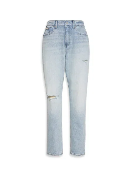 Calvin Klein Jeans Džinsai New Mom Jean Bowery Destroyed Mom Fit mėlyna