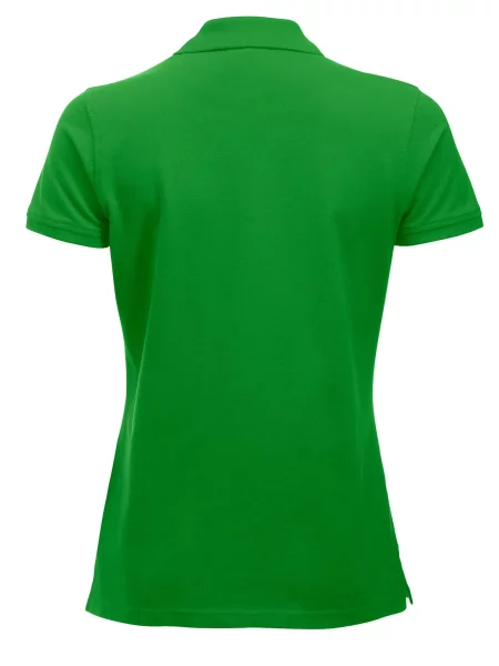 Clique Classic Marion S/S polo z bawełny nowoczesny krój – apple green zielona