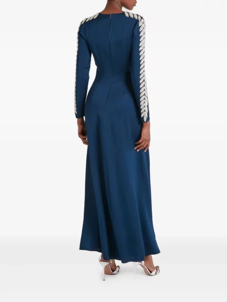 Rochie maxi Temperley London lungă de costum albastru