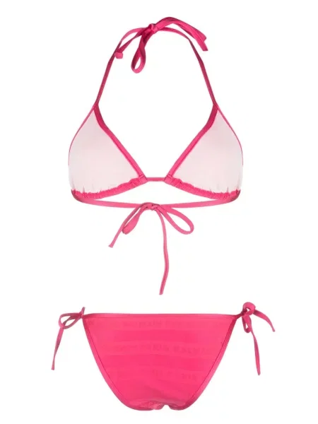 Raštuotas bikinis Balmain rožinė