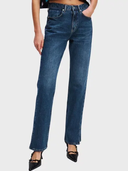 Прямі джинси Karl Lagerfeld Jeans бавовна/еластан синій