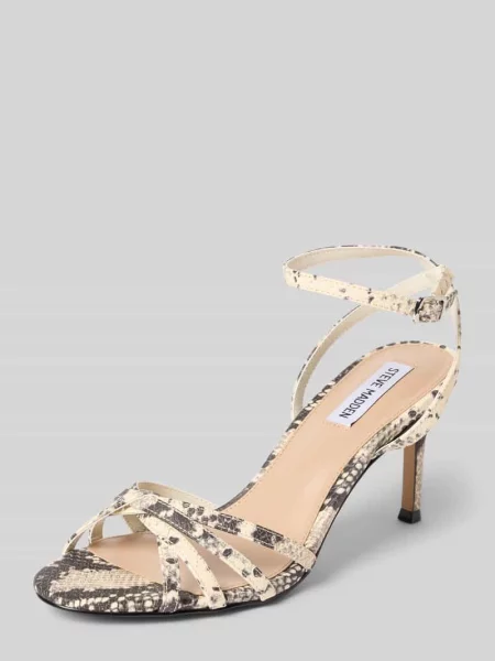 Sandały na z obcasem szpilką model Nile' Steve Madden beżowe