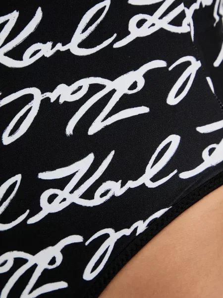 Jednodílné plavky Karl Lagerfeld KARL SIGNATURE černé
