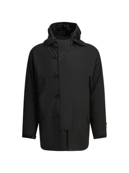 Palton Daiwa Pier39 cu glugă negru
