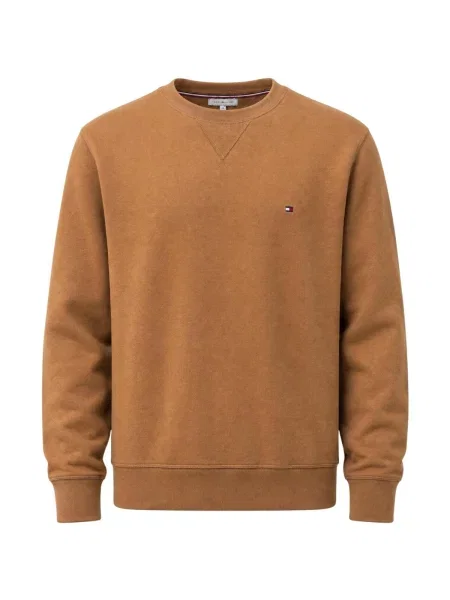 Fleecová mikina Tommy Hilfiger hnědá