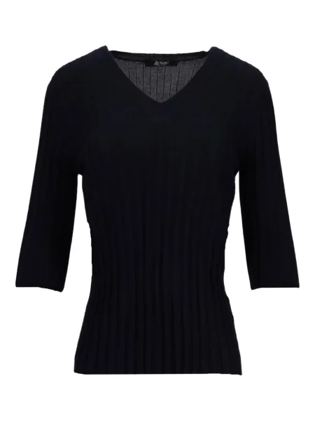 Top La Rose cu decolteu în V albastru