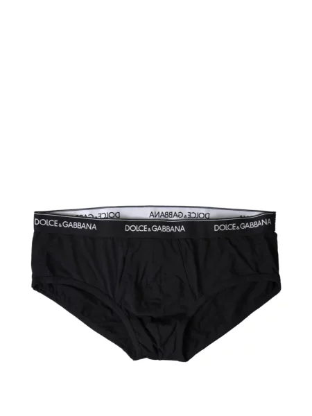 Chiloți briefs Dolce & Gabbana cu talie înaltă cu autograf negru